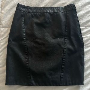 Lulu’s Bardot Vegan Leather Mini Skirt